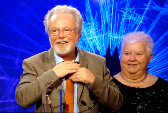 Peter May and Val McDermid at ITV Specsavers Crime Thriller Awards